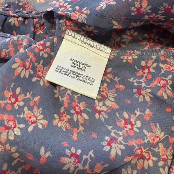 Inked & Faded Womens Ditsy Floral Sheer Spaghetti Straps Top Sz Medium Festival - Picture 3 of 7